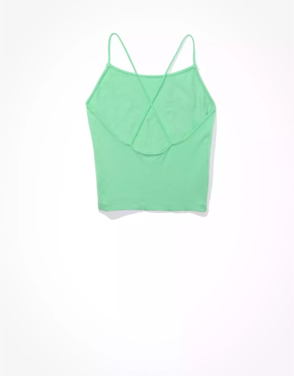 Debardeur American Eagle AE Lanières-Go-Lucky Cami Vert Femme | QYN-67883280